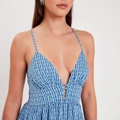 Vib's Robe Longue évasée Bleu Femme -Robe Boutique robe longue evasee bleu femme d1 36125363290235374