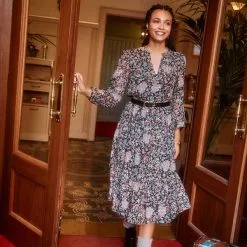 Vib's Robe Longue évasée Noir Femme