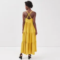 Vib's Robe Longue évasée Vert Anis Femme -Robe Boutique robe longue evasee vert anis femme b 36125363290170559