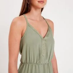 Vib's Robe Longue évasée Vert Femme -Robe Boutique robe longue evasee vert femme d1 36125313290154416