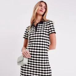 Vib's Robe Manches Courtes Noir Femme