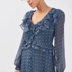 Vib's Robe Manches Longues Bleu Femme 11 Vib's Robe Manches Longues Bleu Femme -Robe Boutique robe manches longues bleu femme d1 36125363330153999