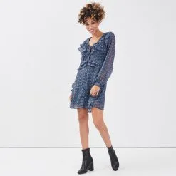 Vib's Robe Manches Longues Bleu Femme 13 Vib's Robe Manches Longues Bleu Femme -Robe Boutique robe manches longues bleu femme si 36125363330153999