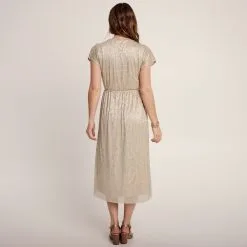 Vib's Robe Midi Droite Ceinturée Couleur Or Femme 10 Vib's Robe Midi Droite Ceinturée Couleur Or Femme -Robe Boutique robe midi droite ceinturee couleur or femme b 36125153640010401