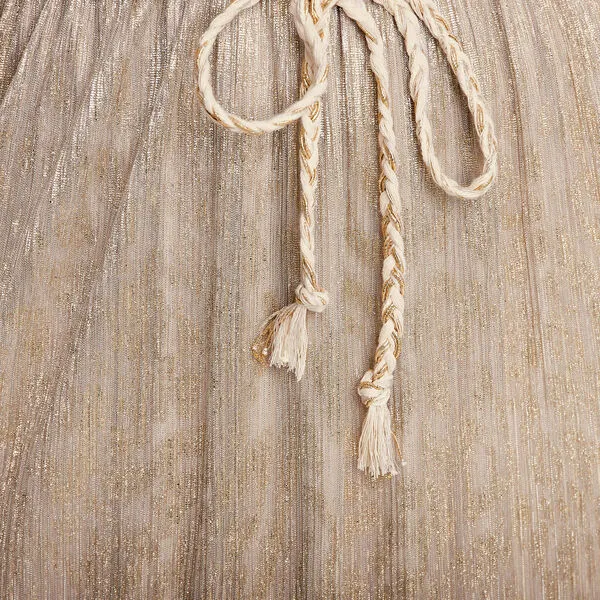 Vib's Robe Midi Droite Ceinturée Couleur Or Femme 7 Vib's Robe Midi Droite Ceinturée Couleur Or Femme – Image 5