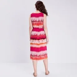 Vib's Robe Midi Droite Ceinturée Rouge Femme 10 Vib's Robe Midi Droite Ceinturée Rouge Femme -Robe Boutique robe midi droite ceinturee rouge femme b 36125143720243899