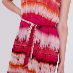 Vib's Robe Midi Droite Ceinturée Rouge Femme 11 Vib's Robe Midi Droite Ceinturée Rouge Femme -Robe Boutique robe midi droite ceinturee rouge femme d1 36125143720243899