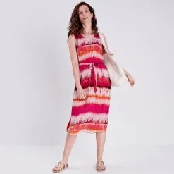 Vib's Robe Midi Droite Ceinturée Rouge Femme 13 Vib's Robe Midi Droite Ceinturée Rouge Femme -Robe Boutique robe midi droite ceinturee rouge femme si 36125143720243899