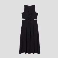 Vib's Robe Midi évasée Ouvertures Noir Femme