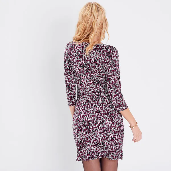 Vib's Robe Moulante Manches 3/4 Denim Noir Femme 5 Vib's Robe Moulante Manches 3/4 Denim Noir Femme – Image 3