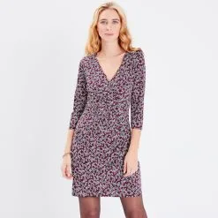 Vib's Robe Moulante Manches 3/4 Denim Noir Femme 9 Vib's Robe Moulante Manches 3/4 Denim Noir Femme -Robe Boutique robe moulante manches 34 denim noir femme fp 36125383380025267