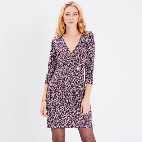 Vib's Robe Moulante Manches 3/4 Denim Noir Femme 4 Vib's Robe Moulante Manches 3/4 Denim Noir Femme – Image 2