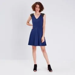 Vib's Robe Patineuse Avec Dentelle Bleu Marine Femme 9 Vib's Robe Patineuse Avec Dentelle Bleu Marine Femme -Robe Boutique robe patineuse avec dentelle bleu marine femme fp 36125393300264792