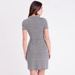 Vib's Robe Portefeuille Avec Noeud Noir Femme -Robe Boutique robe portefeuille avec noeud noir femme b 36125383250655449