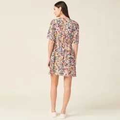 Vib's Robe Portefeuille Manches 3/4 Multicolore Femme -Robe Boutique robe portefeuille manches 34 multicolore femme b 36125212810863976