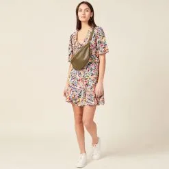 Vib's Robe Portefeuille Manches 3/4 Multicolore Femme -Robe Boutique robe portefeuille manches 34 multicolore femme si 36125212810863976