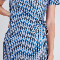 Vib's Robe Portefeuille Manches Courtes Gris Femme -Robe Boutique robe portefeuille manches courtes gris femme d2 36125383430025043