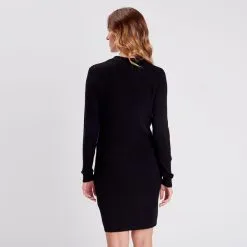 Vib's Robe Pull Ajustée Noir Femme -Robe Boutique robe pull ajustee noir femme b 36125212810750866