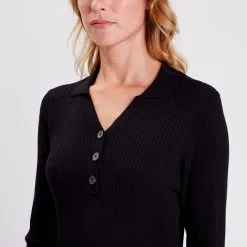 Vib's Robe Pull Ajustée Noir Femme -Robe Boutique robe pull ajustee noir femme d1 36125212810750866