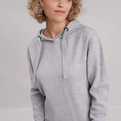 Vib's Robe Pull Droite à Capuche Gris Clair Femme -Robe Boutique robe pull droite a capuche gris clair femme d1 36125373490070214