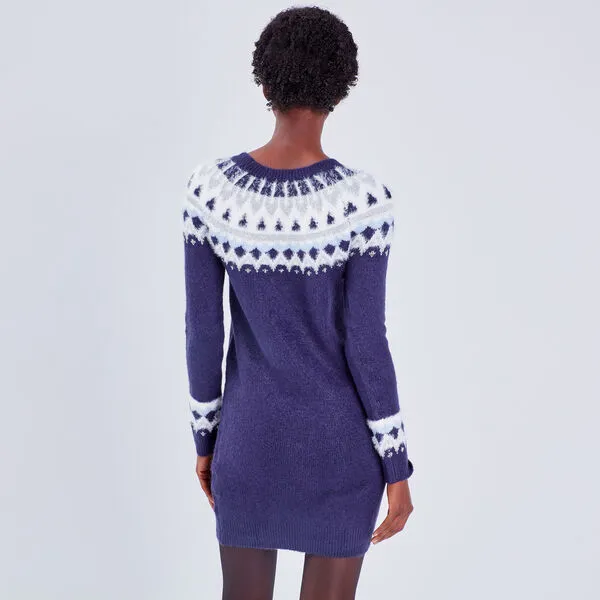 Vib's Robe Pull Droite Bleu Marine Femme 5 Vib's Robe Pull Droite Bleu Marine Femme – Image 3