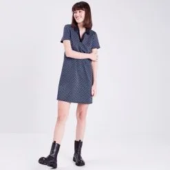 Vib's Robe Pull Droite Noir Femme