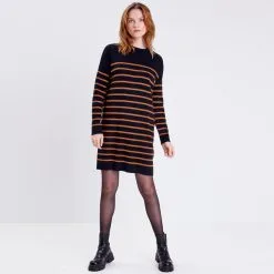 Vib's Robe Pull éco-responsable Noir Femme -Robe Boutique robe pull eco responsable noir femme si 36125292810620866