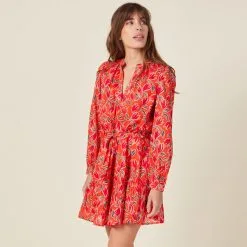 Vib's Robe Trapèze éco-responsable Orange Femme
