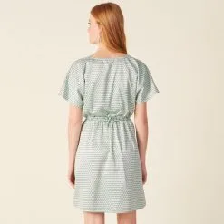 Vib's Robe Trapèze éco-responsable Vert Femme -Robe Boutique robe trapeze eco responsable vert femme b 36125212810813939