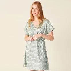 Vib's Robe Trapèze éco-responsable Vert Femme