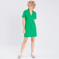 Vib's Robe Trapèze Manches Courtes Vert Femme 13 Vib's Robe Trapèze Manches Courtes Vert Femme -Robe Boutique robe trapeze manches courtes vert femme si 36125313310194519